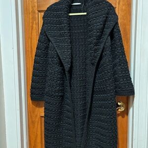 Zara Black Cable Knit Cardigan